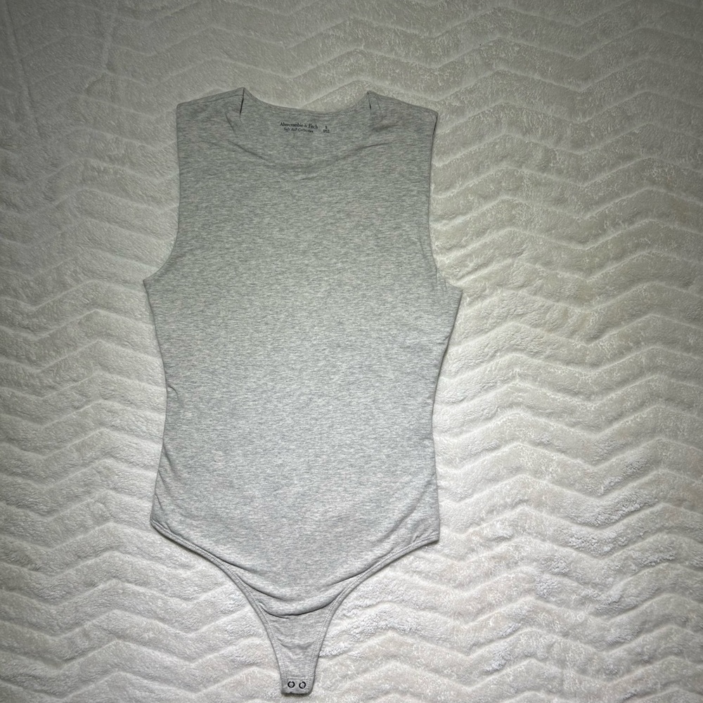 Abercrombie & Fitch Gray Sleeveless Bodysuit